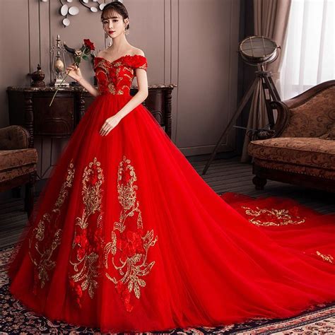 Alibaba.com offers 1,652 disney princess dress products. Chic / Beautiful Red Wedding Dresses 2019 A-Line ...
