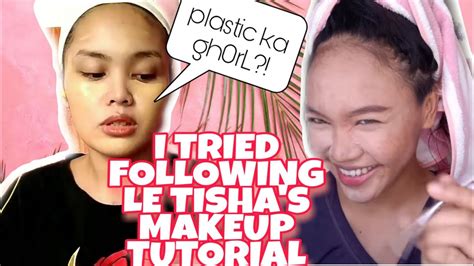 i tried following le tisha s makeup tutorial prescious abby🖤 youtube