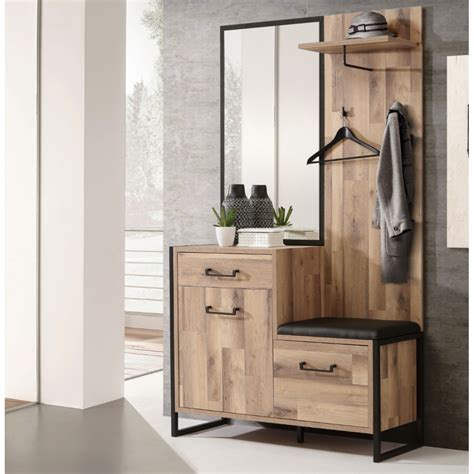Garderoben modern / flur möbel cliva in anthrazit mit kernbuche massivholz modern : Garderobe Set Spiegel Kleiderpaneel Schuhschrank Diele ...