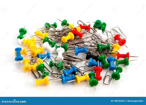 Clips And Pins Stock Image Image Of Isolated Clip Group 18018353