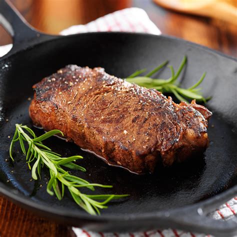 But when we tried preheating the skillet on the stovetop, cast iron's uneven heat distribution properties created an equally uneven sear on our steaks. 5 Best Foods to Cook in a Carbon Steel Pan | Striploin ...