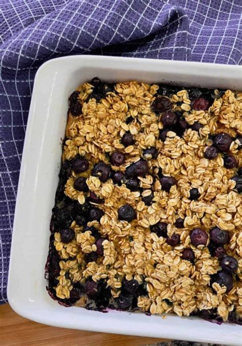 Healthy Blueberry Baked Oatmeal Gluten Free No Refined Sugar