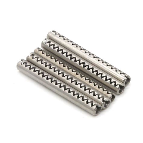 Stainless Steel Toothed Slotted Spring Pin Jisb2808 Buy Tooth Type