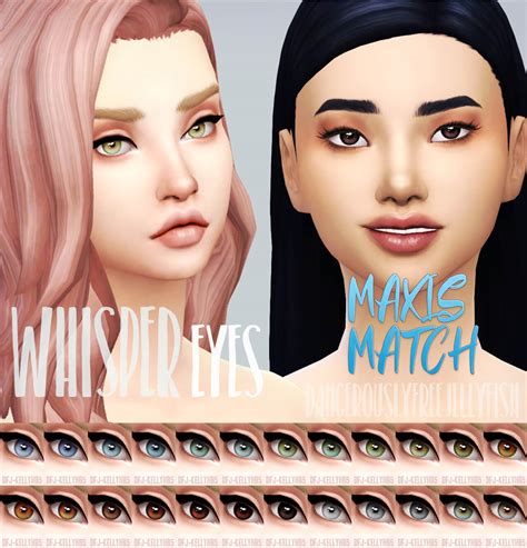 Mod The Sims Maxis Match Eyes 10 Colors