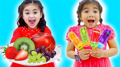 Suri And Annie Make Healthy Fruits Ice Cream Youtube