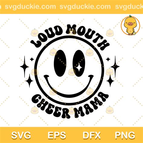 Somebodys Loud Mouth Cheer Mama SVG Retro Groovy