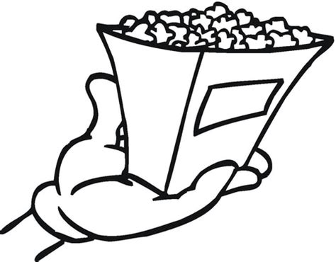Popcorn coloring page | SuperColoring.com