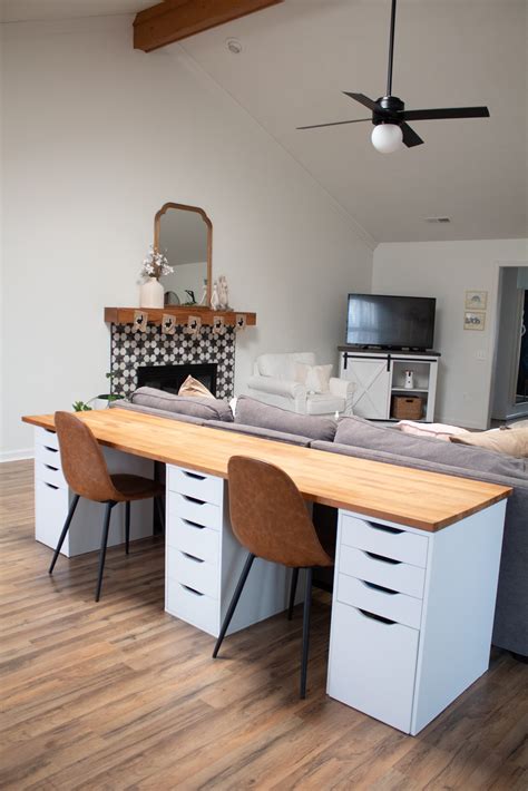 DIY Double Desk IKEA Alex Desk Hack - The Homeblondy