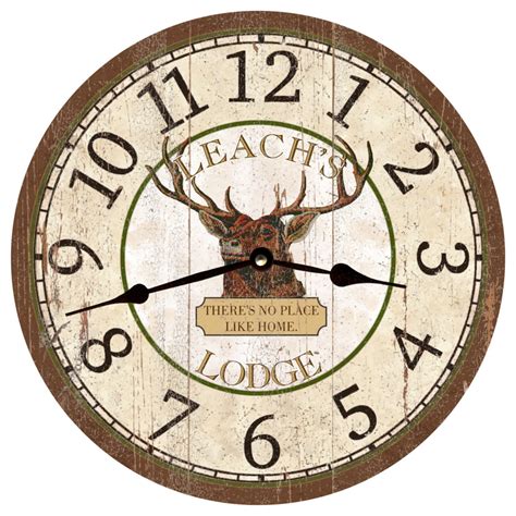 Personalized Deer Clock Deer Lodge Clock Etsy