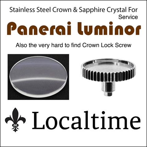 Replacement Service Parts For Panerai ‘luminor Steel Crown Sapphire