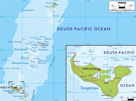Detailed Map Of Tonga