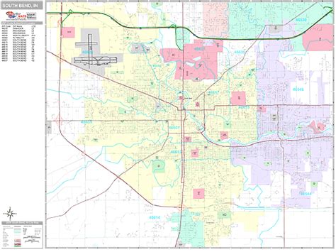 South Bend Indiana Zip Code Map Map North East