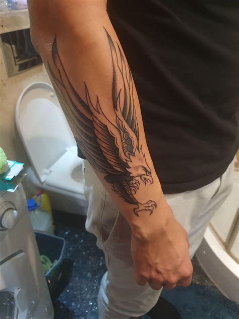 My new eagle tattoo done in Cracow Eagle Tattoo Forearm, Bald Eagle