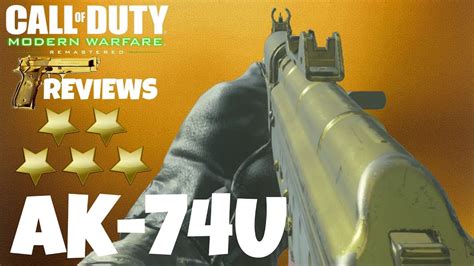 Ak 74u Golden Weapon Review Call Of Duty Modern Warfare Remastered