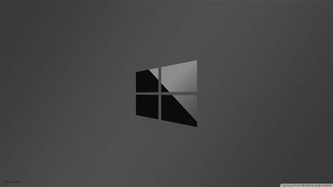 Windows 10 Logo Black Metallic Ultra Hd Desktop Background Wallpaper