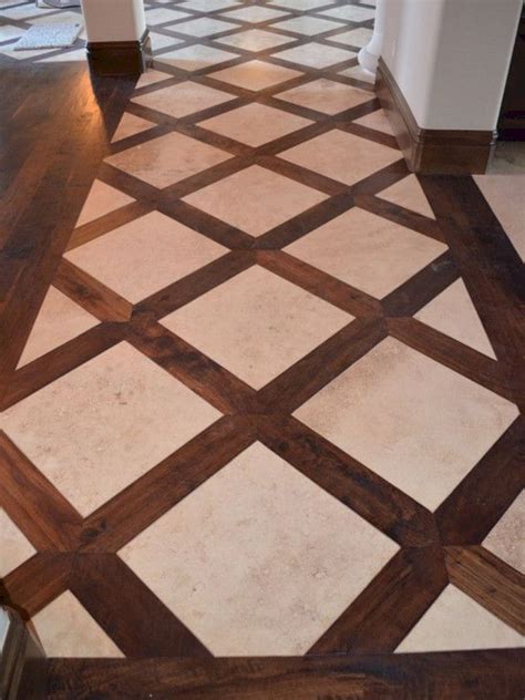 Tile Floor With Wood Border Flooring Site