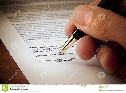Document Signed Contract Signature Business Being Legal