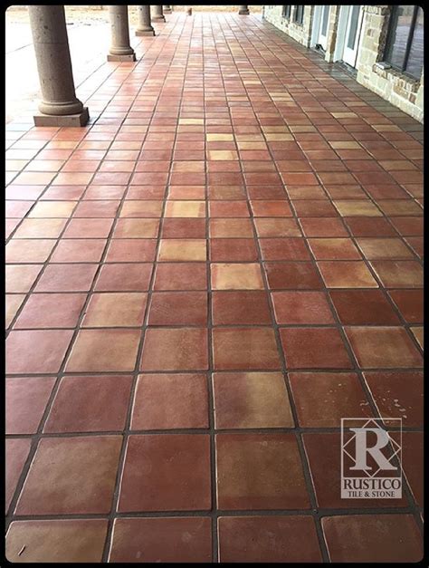 Latest tile trends in stock. x traditional sealed mexican saltillo tile this terracotta flooring has taupe colored grout for ...
