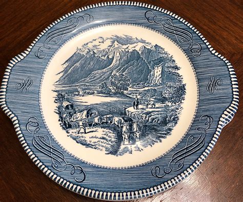 Currier And Ives The Rocky Mountains Serving Plate Etsy Uk