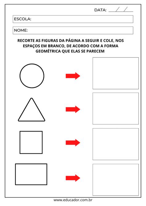 15 Atividades de formas geométricas para educação infantil Educador