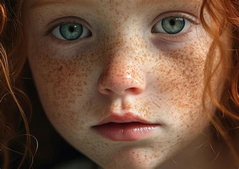 Premium Ai Image A Closeup Shot Of A Freckled Babys Face Capturing