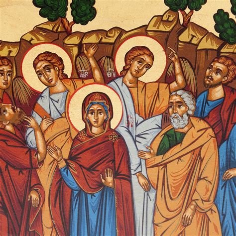 Questi, quaranta giorni dopo la sua morte e. Icona Grecia serigrafata Ascensione del Signore | vendita ...