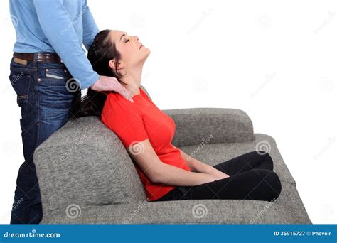 Man Massaging Woman Stock Image Image Of Caucasian Eyes 35915727