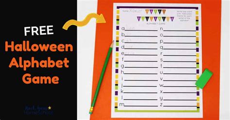 Free Halloween Alphabet Game For Fun Activity Rock Your Homeschool