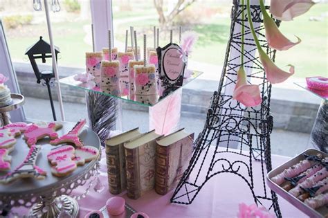 Karas Party Ideas Pink Paris Themed Baby Shower