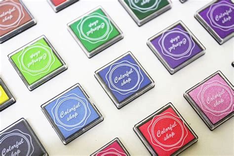 Mini Ink Pads Set Of 20 Colors For Fingerprints Craft Paper Etsy