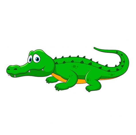 Cartoon Krokodil Premium Vektor