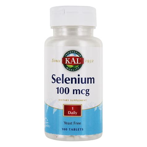 Kal Selenium Yeast Free 100 Mcg 100 Tablets