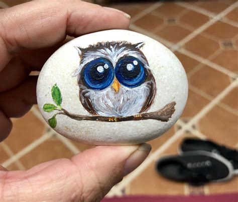 Fluffy Owltutorial Coming On My Youtube Channel Rock Painting