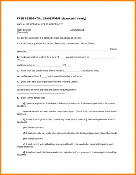 Letting Contract Template Uk Tenancy Agreement Templates In Word Format