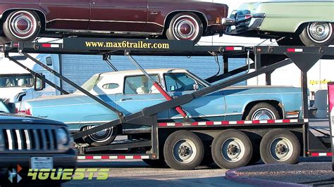 Kaufman Max 6 Car Trailer Hauler With Classic Cars Youtube