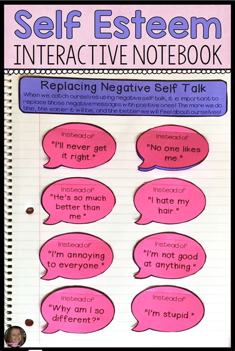 They might be afraid to fail. Self Esteem Activities For SEL and Counseling Interactive ...