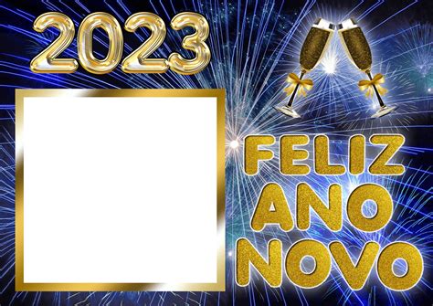 Moldura Colagem De Foto De Feliz Ano Novo 2023 PNG Imagem Legal