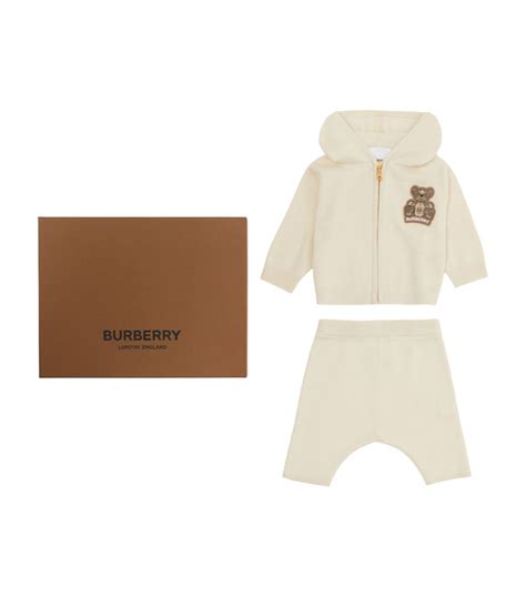 Burberry Kids Neutrals Cashmere Hoodie And Sweatpants T Set 1 18