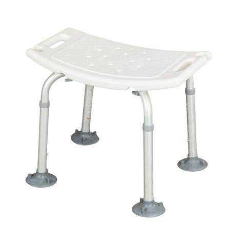 Aluminium Alloy And Plastic Bath Shower Chair Adjustable 7 Height Bathtub