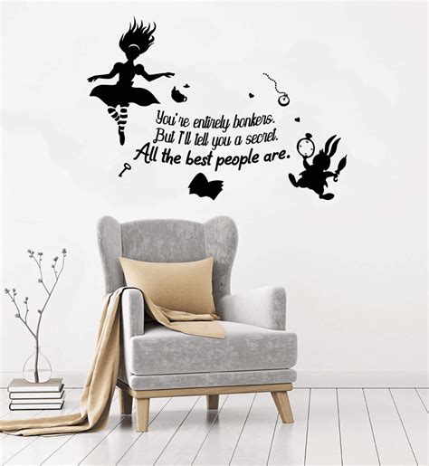 Alice In Wonderland Quote All The Best People Are Bonkers Alice Quote