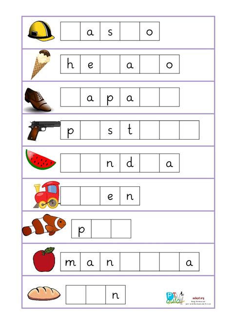 Fichas De Lectoescritura Para Completar Palabras Lectoescritura