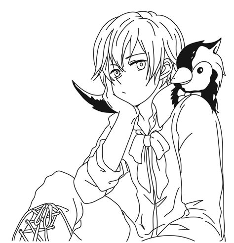 Anime Boy To Color Coloring Page Free Printable Coloring Pages For Kids