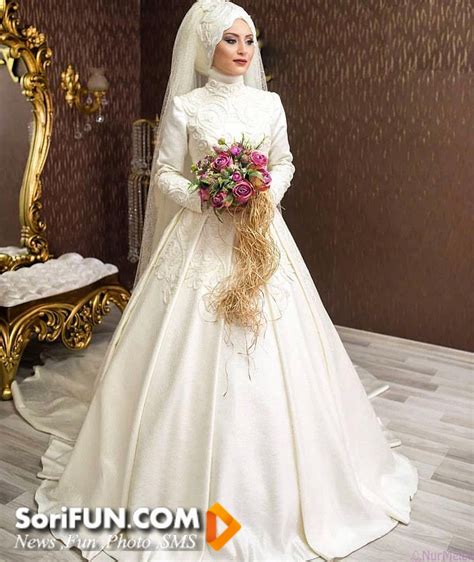 مدل لباس عروس محجبه 2021 سری جدید عکس های عروس با حجاب بهار 1400