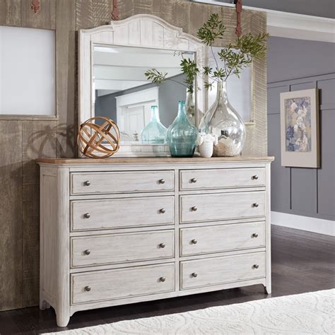 Coordinate your bedroom set with its bronze accents and a fresh white finish. Liberty | 652-BR-QPS Farmhouse Reimagined Bedroom Set with ...