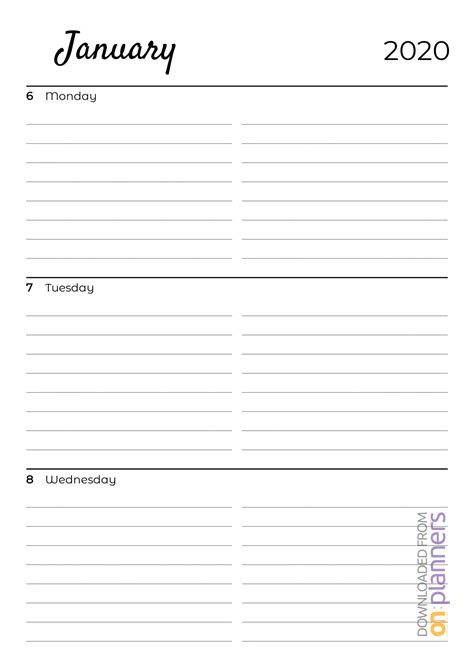 Lined Monthly Calendar Printable