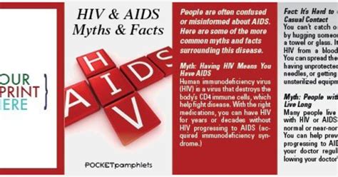 Hiv And Aids Myths And Facts Pocket Pamphlet With Your Logo