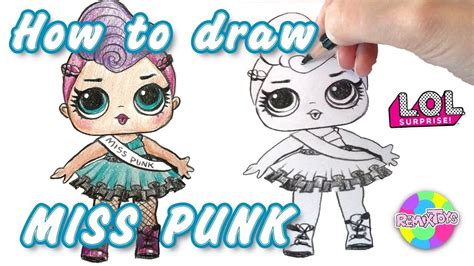 Drawing stuffed animals and dolls. How to Draw LOL Doll MISS PUNK Glam Club with Pencils. # ...