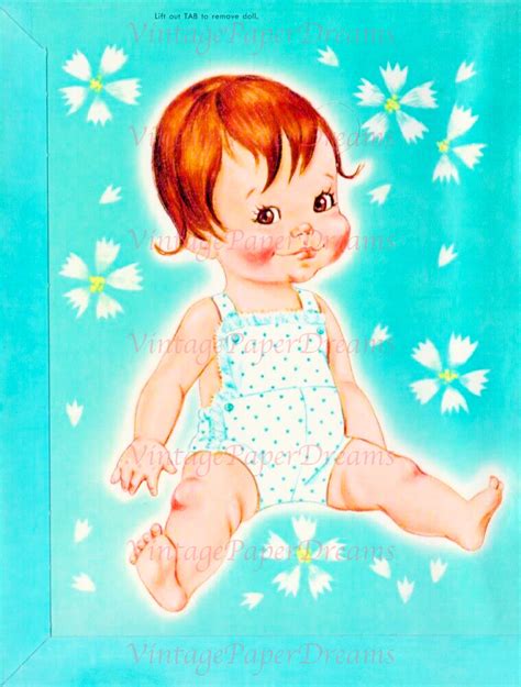 Vintage Paper Doll Printable Pdf Baby Pat Paper Doll 60s 1960s Ginger