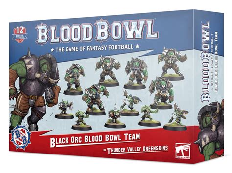 Blood Bowl Black Orc Team The Thunder Valley Greenskins
