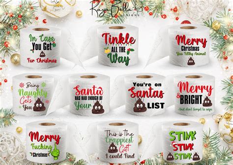 Christmas Toilet Paper Sublimation Funny Christmas Gags Etsy